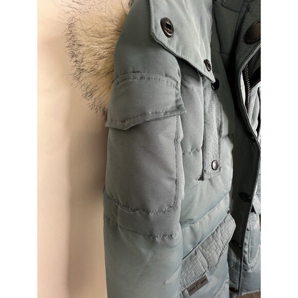 Noize Astrid Mid Length Parka Vegan Cruelty-Free Size Small Seaport Green - Picture 5 of 16